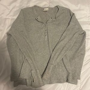 aerie waffle henley top